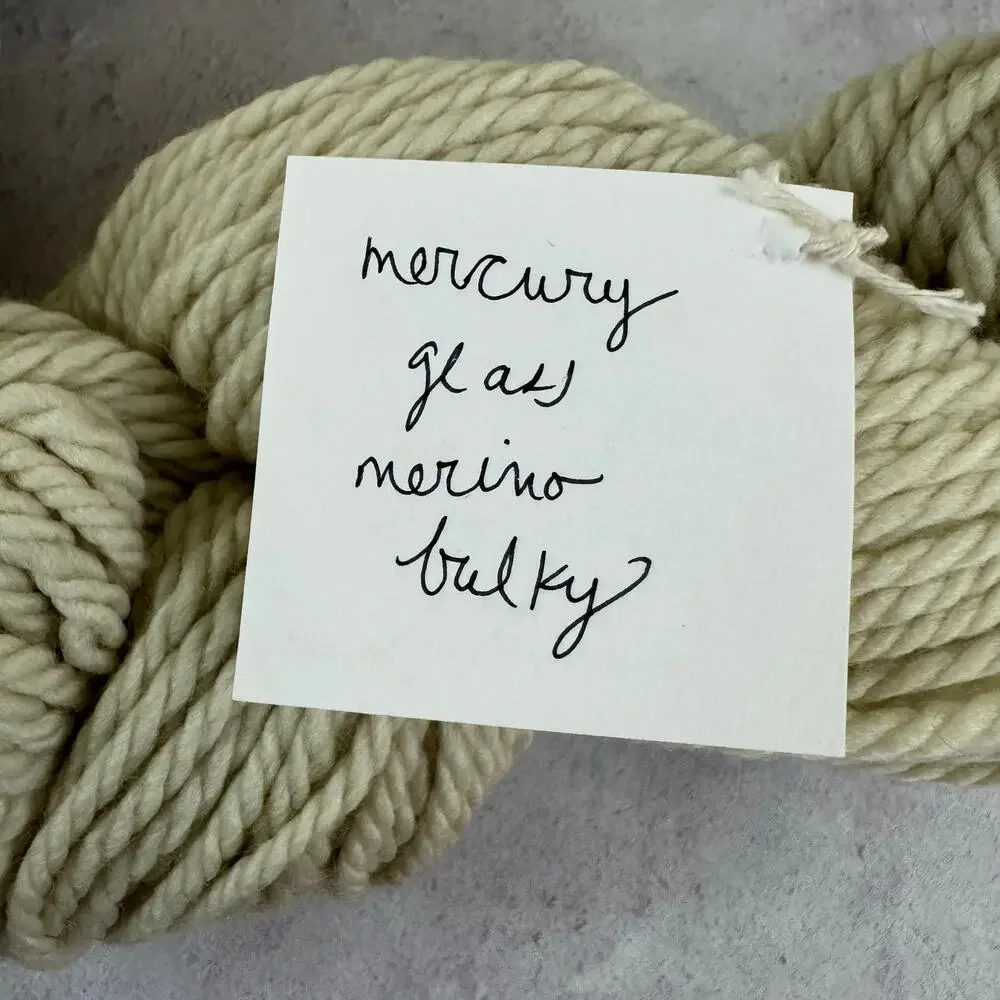 Camellia Fiber Co. Handmade Yarn Wool Bulky Wt Handspun Nashville Mercury Glass